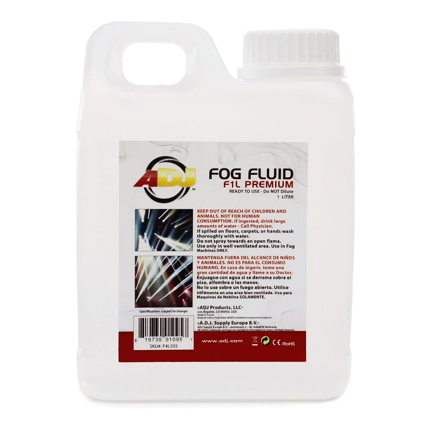 ADJ Products F1L Premium 1 Liter Water Based DJ Fog Juice Fluid (Open Box) - VMInnovations