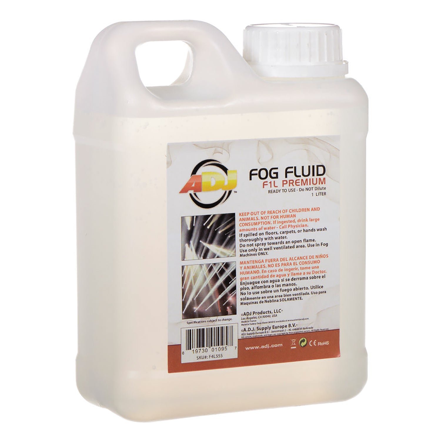 ADJ Products F1L Premium 1 Liter Water Based DJ Fog Juice Fluid (Open Box) - VMInnovations