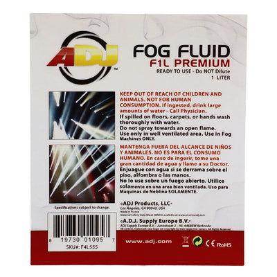 ADJ Products F1L Premium 1 Liter Water Based DJ Fog Juice Fluid (Open Box) - VMInnovations