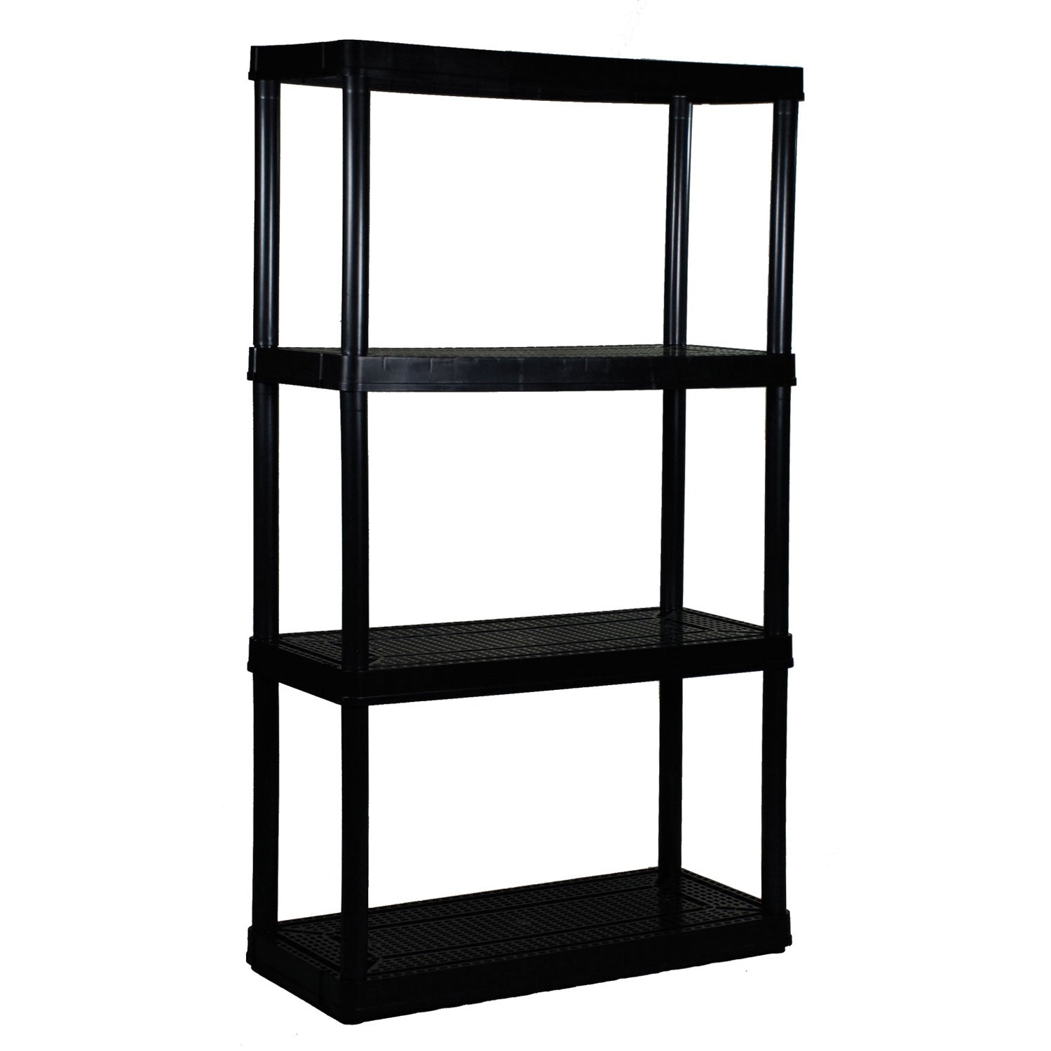 Gracious Living 4 Shelf Ventilated Shelving Kit with 4 Bins & Lids (Open Box) - VMInnovations