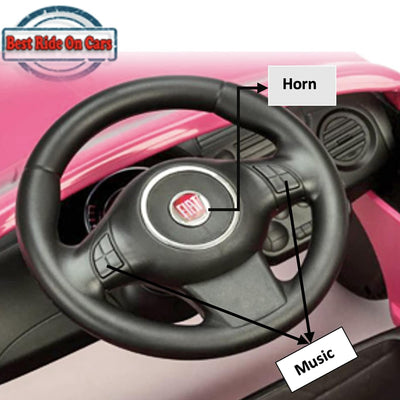 Best Ride On Cars 2-in-1 Fiat Baby Toddler Push Car Stroller, Pink (For Parts) - VMInnovations
