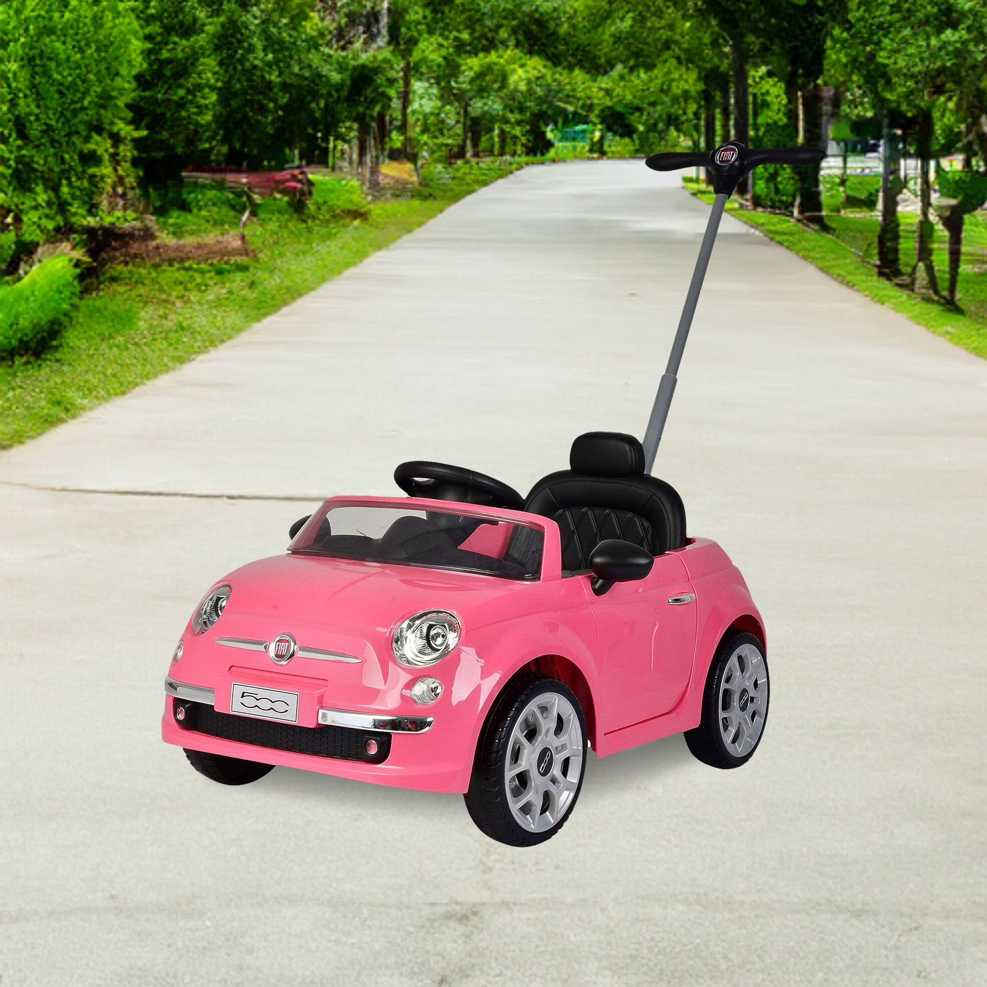 Best Ride On Cars 2-in-1 Fiat Baby Toddler Push Car Stroller, Pink (For Parts) - VMInnovations