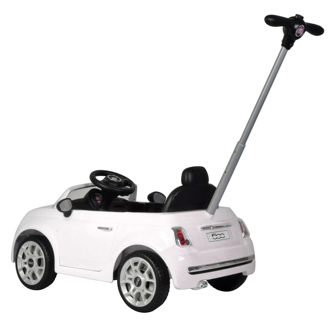 Best Ride On Cars 2-n-1 Fiat 500 Model Baby Toddler Toy Push Car Stroller, White