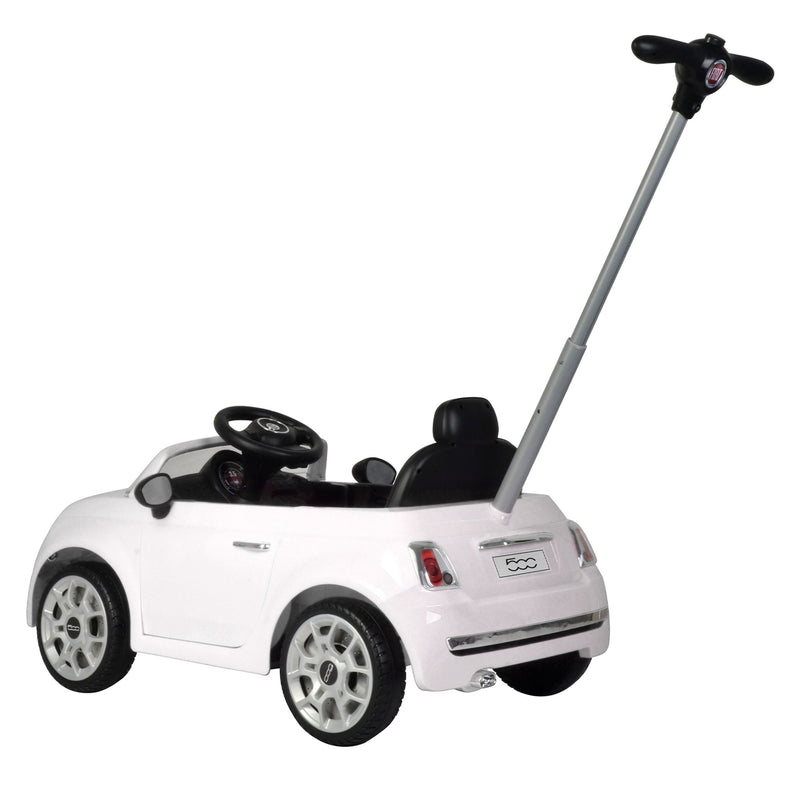 Best Ride On Cars 2-in-1 Fiat 500 Model Baby Push Car Stroller, White (Used)