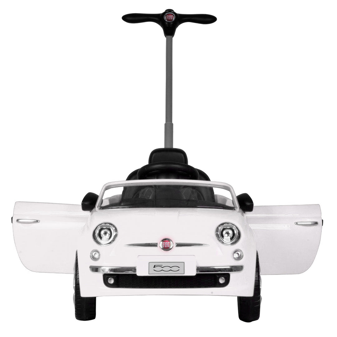 Best Ride On Cars 2-n-1 Fiat 500 Model Baby Toddler Toy Push Car Stroller, White