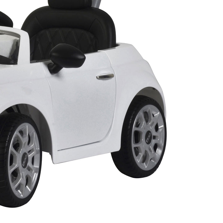 Best Ride On Cars 2-n-1 Fiat 500 Model Baby Toddler Toy Push Car Stroller, White