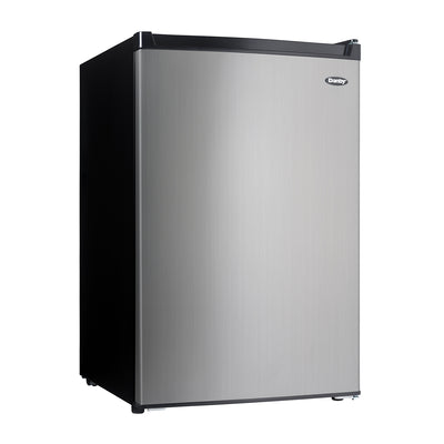 Danby 4.5 Cubic Feet Compact Refrigerator w/ True Freezer, Steel (Damaged)