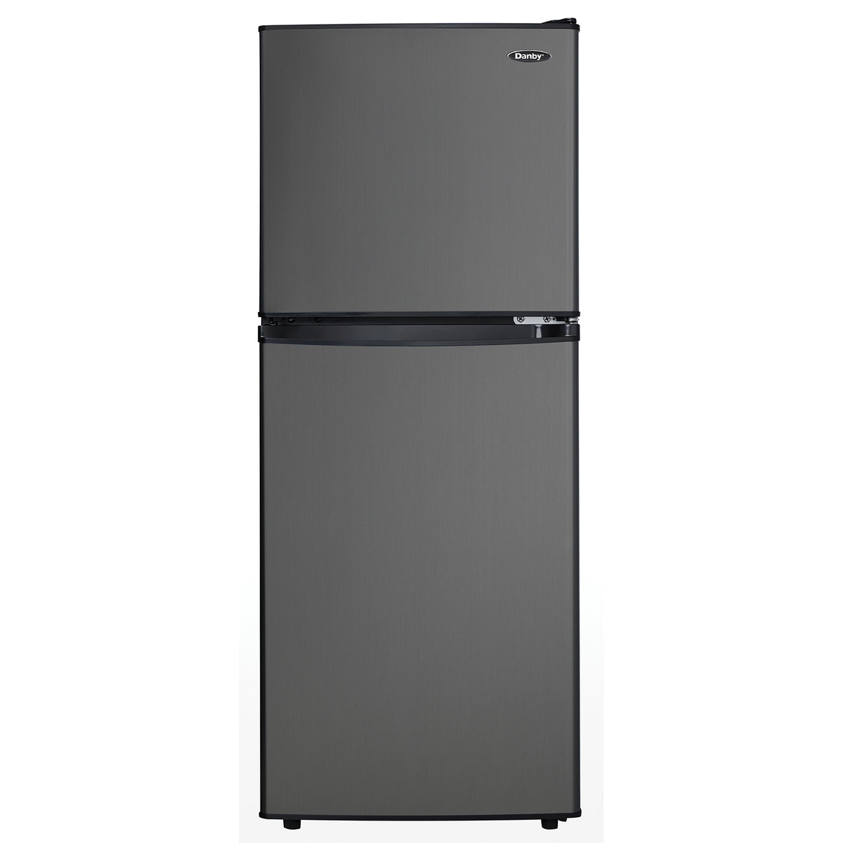 Danby DCR047A1BBSL 4.7 Cubic Feet Dual Door Compact Refrigerator, Black Steel (Refurbished)