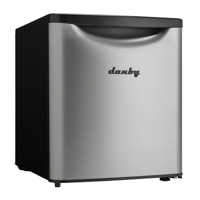 Danby 1.7 Cubic Foot Classic Compact Refrigerator, Stainless Finish (Open Box)