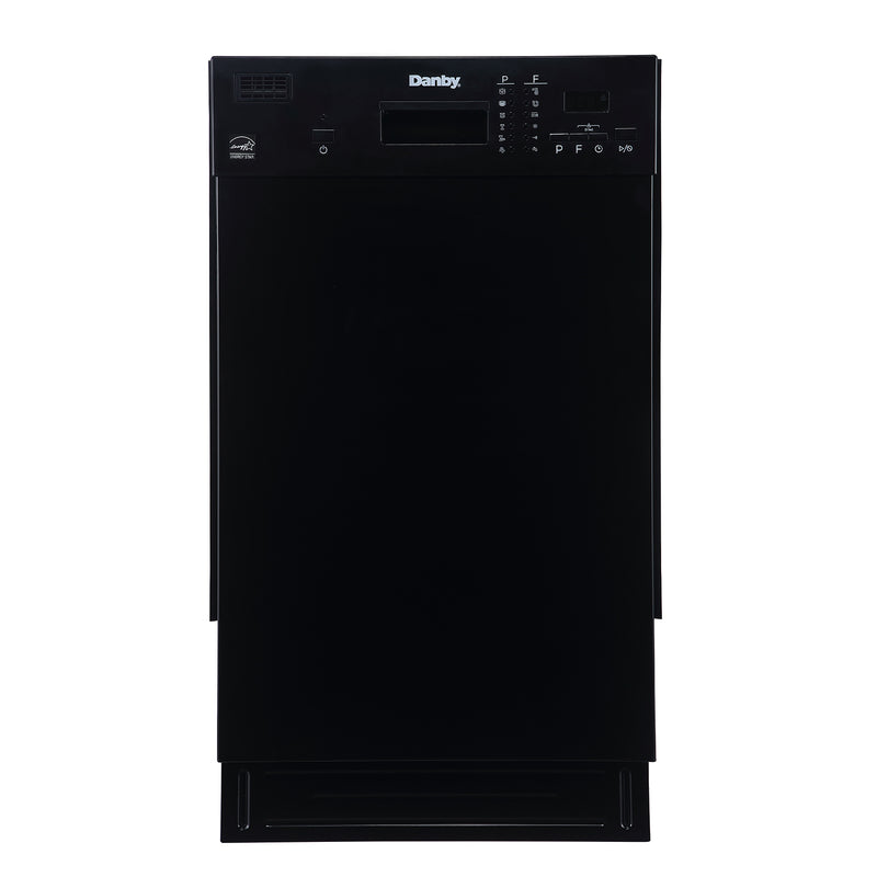 Danby DDW1804EB 18-Inch Built-In Compact Dishwasher for Small Kitchens, Black