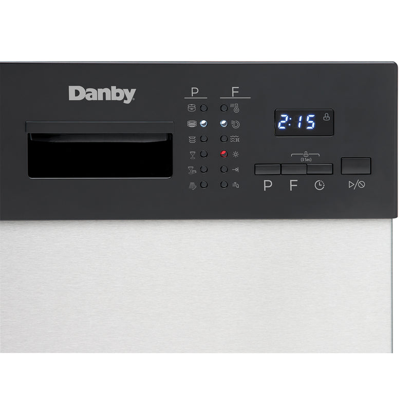 Danby 18-Inch Built-In Kitchen Dishwasher, Stainless Steel Finish (For Parts)