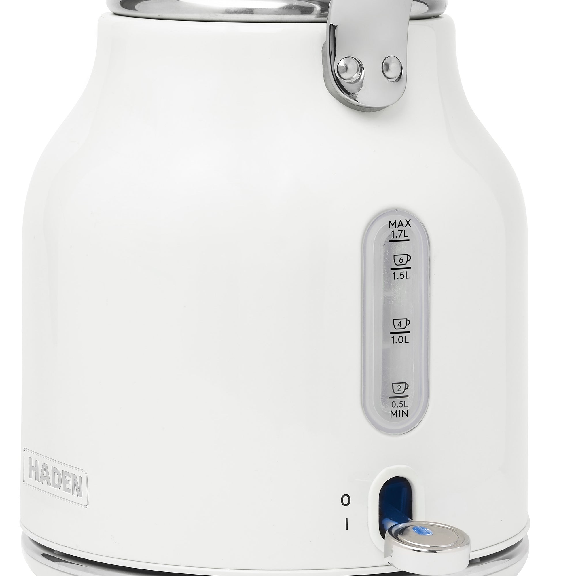 Haden 1.7 Liter Stainless Steel Body Retro Electric Tea Kettle, White (Open Box) - VMInnovations