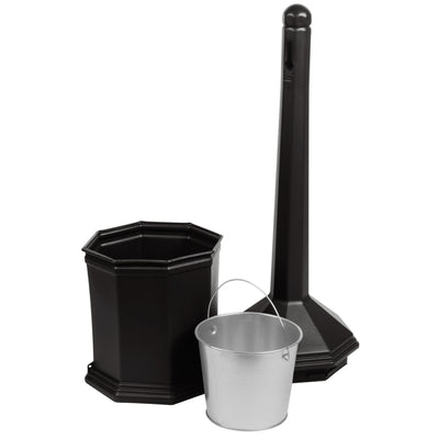 Commercial Zone 710301 Smoker’s Outpost Site Saver Cigarette Receptacle, Black