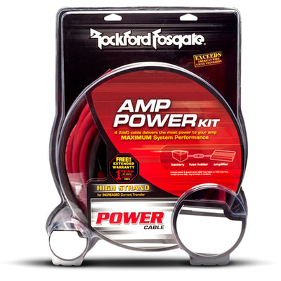 Rockford Fosgate 4 AWG Car Amplifier Power and Ground Installation Kit(Open Box)
