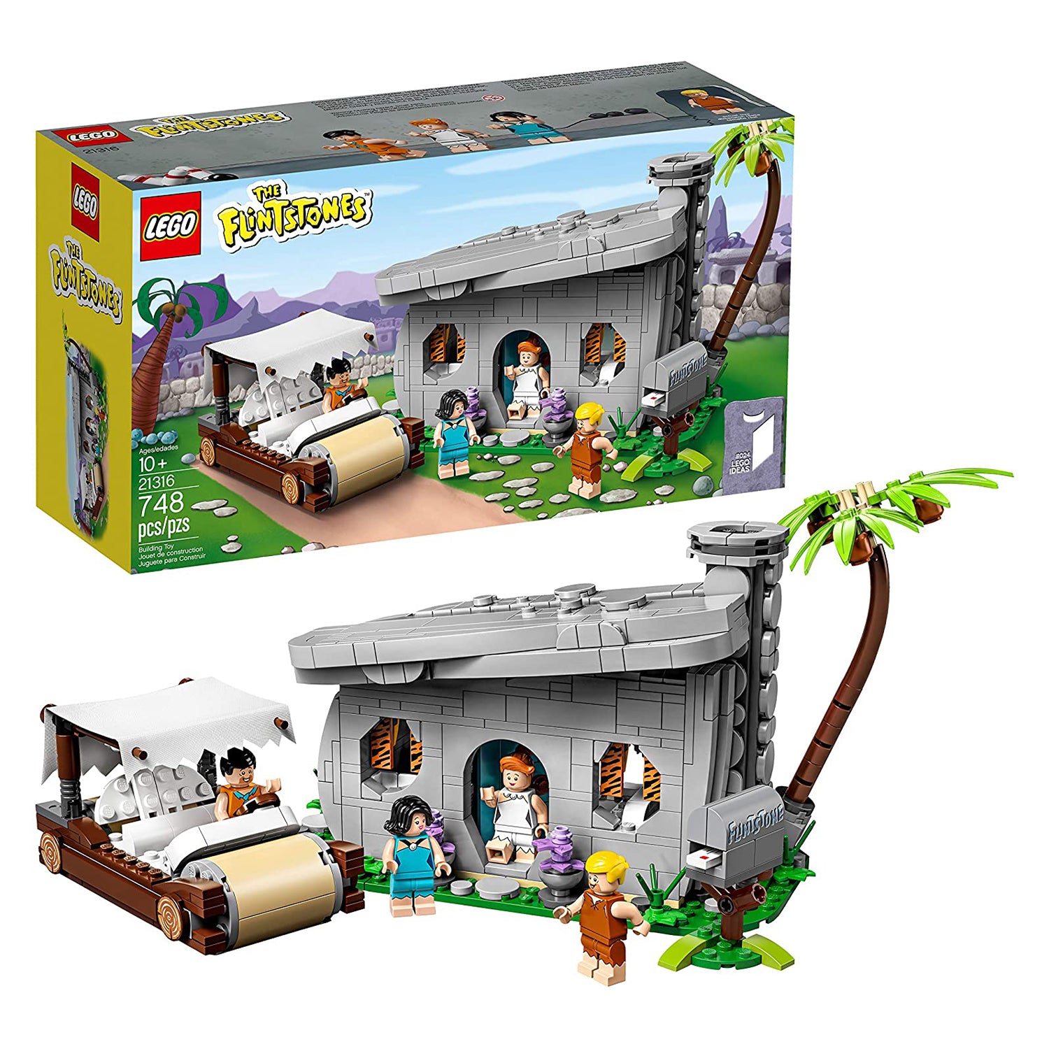 LEGO Ideas 21316 The Flintstones Building Kit with 4 Minifigures (748 Pieces)