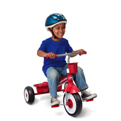 EZ Fold 4-in-1 Stroll 'N Trike Infant Toddler Stroller Tricycle, Red (Open Box) - VMInnovations