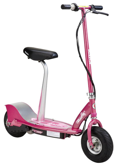 Razor E300S Seated Electric Scooter - Pink (Sweet Pea) - Lightly Used