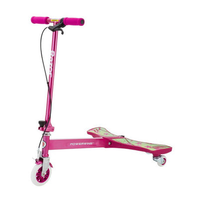 PowerWing 125mm 3 Wheel Inclined Caster Powered Scooter, Sweet Pea Pink (Used)