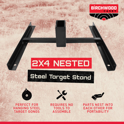 Birchwood Casey Heavy Duty 2x4 Nested Steel Shooting Gong Target Stand (3 Pack)