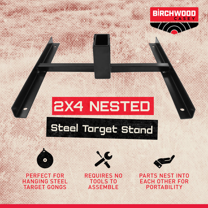 Birchwood Casey Heavy Duty 2x4 Nested Steel Shooting Gong Target Stand (3 Pack)