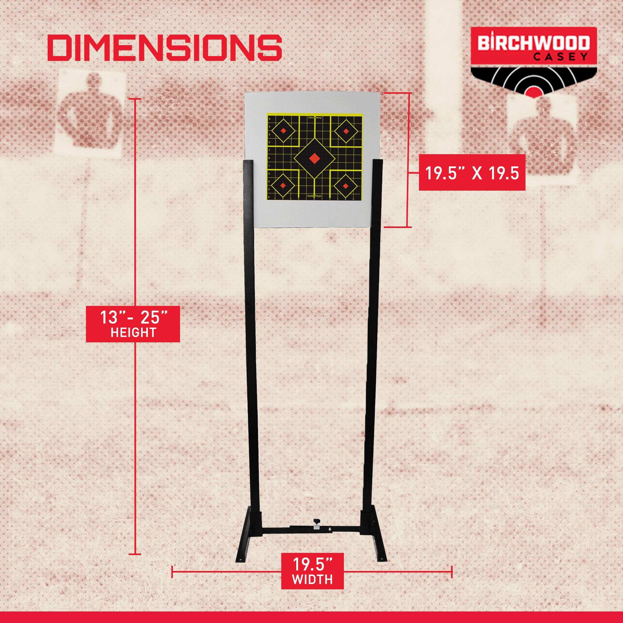 Birchwood Casey Adjustable Target Stand Kit with 6 Uprights and 1 Target Backer - VMInnovations