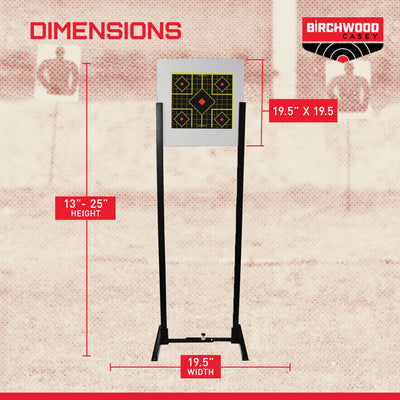 Birchwood Casey Adjustable Target Stand Kit with 6 Uprights and 1 Target Backer - VMInnovations
