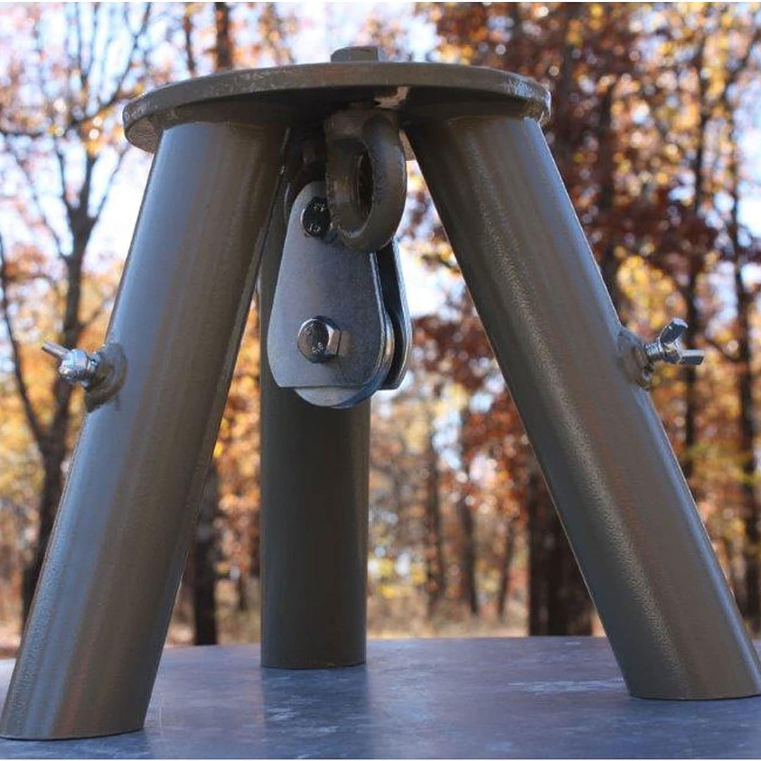 Boss Buck Heavy Duty Steel Tripod Header with 1000 Pound Pulley System(Open Box) - VMInnovations