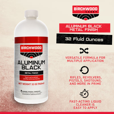 Birchwood Casey 15132 Aluminum Black Metal Finish Touch Up, 32 Fluid Ounces - VMInnovations