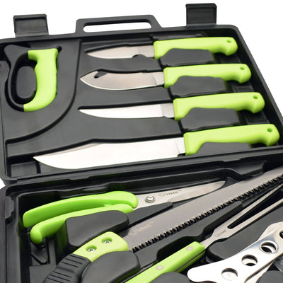 HME 12 Pc Hunting/Fishing Field Dressing Kit w/ Convenient Carry Case(For Parts)