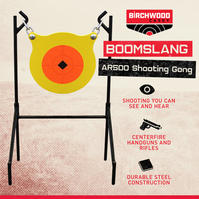 Birchwood Casey World of Targets Boomslang AR500 Centerfire Shooting Target Gong - VMInnovations
