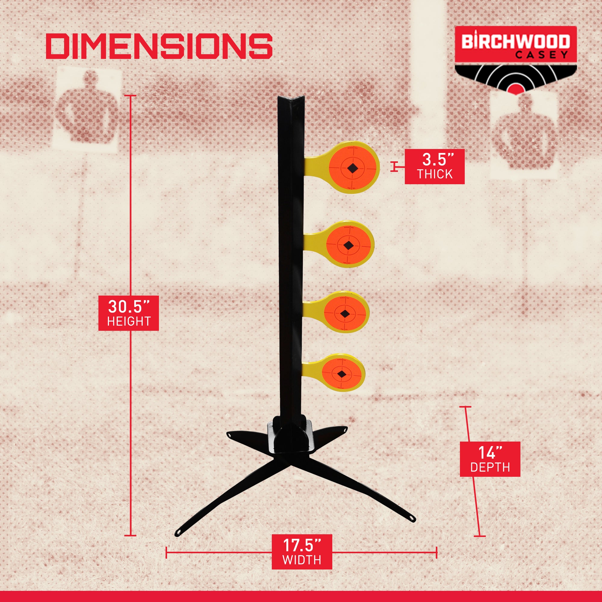 Birchwood Casey World of Targets 0.22 Rimfire Gun Dueling Tree Shooting Target - VMInnovations