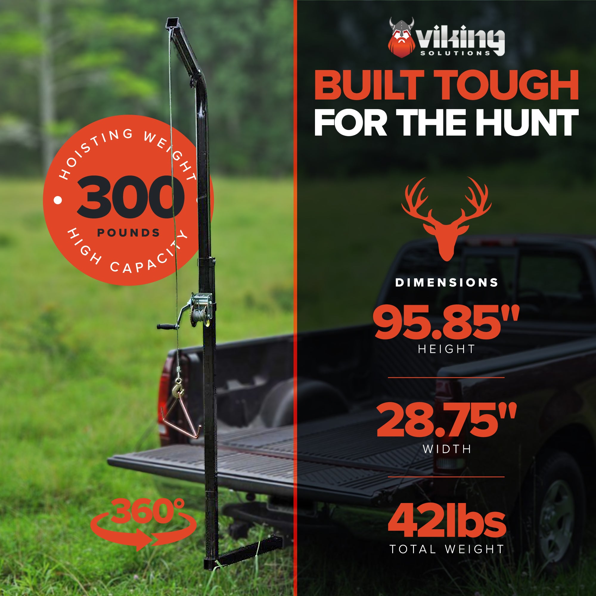 Viking Solutions Rack Jack II Hitch Mounted Hoist for Game Animals (For Parts) - VMInnovations