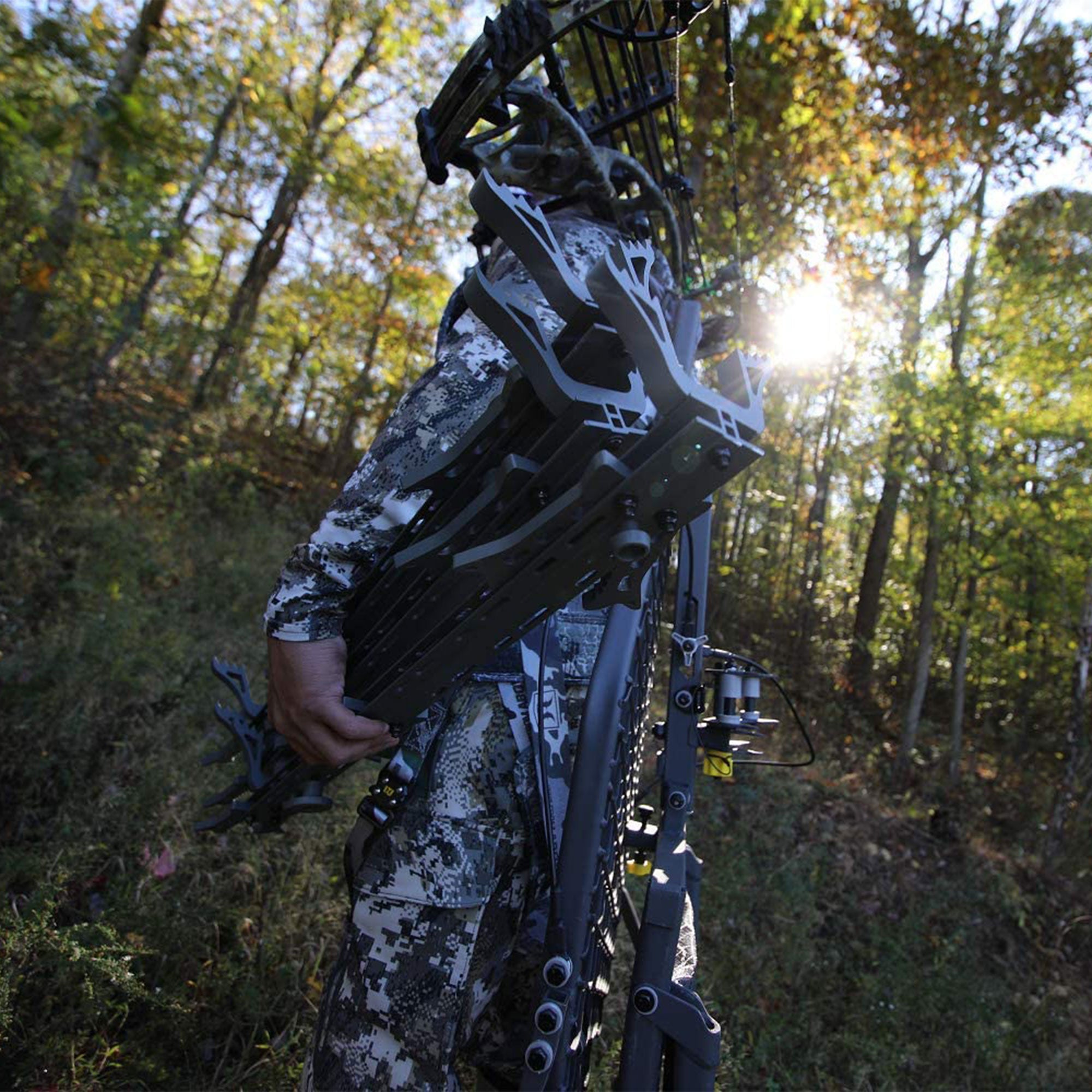 Hawk Helium Kickback LVL Steel Hang-On Tree Stand w/Leg Extension Footrest(Used) - VMInnovations