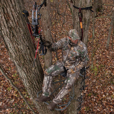 Hawk Helium Kickback LVL Steel Hang-On Tree Stand w/Leg Extension Footrest(Used) - VMInnovations