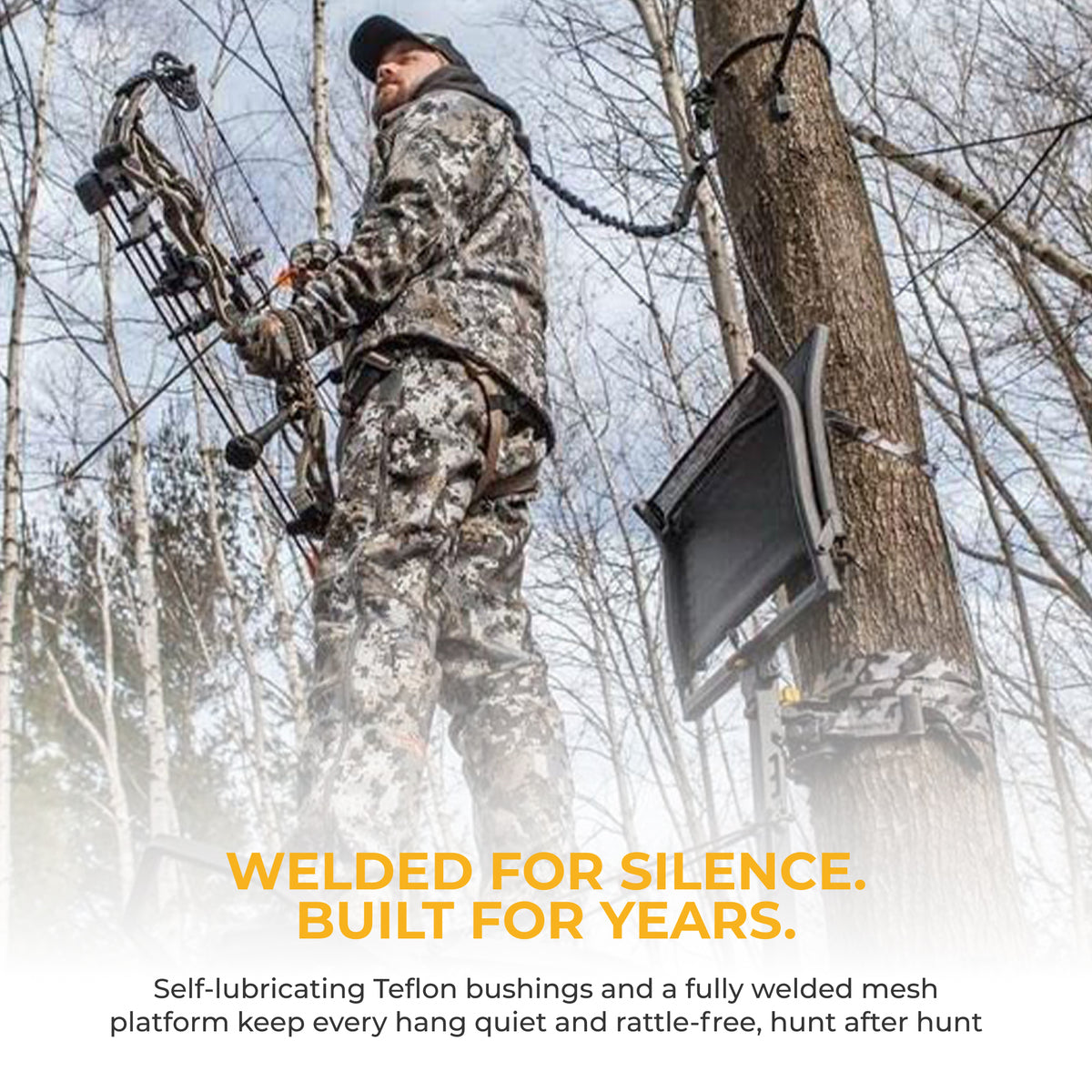 Hawk Helium Kickback LVL Hang-On Hunting Tree Stand with XL Seat & Platform - VMInnovations