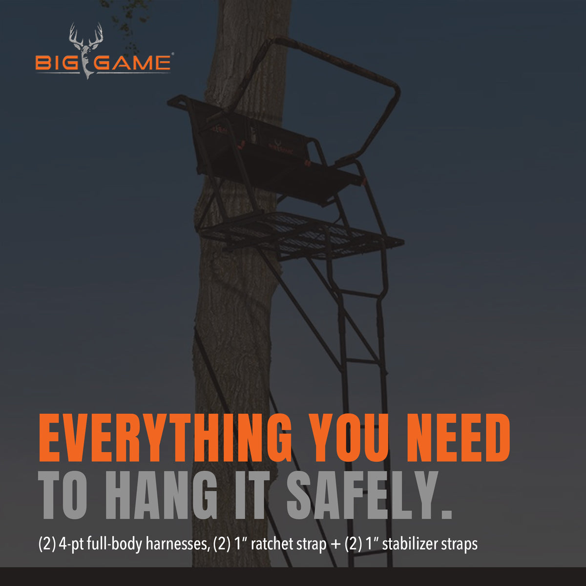 Big Game Spector XT 17 Foot 2 Person Deer Hunting Ladder Climbing Tree Stand - VMInnovations