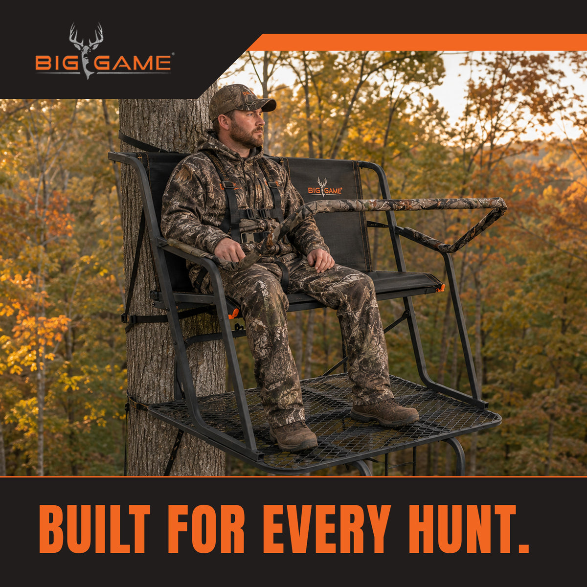 Big Game Spector XT 17 Foot 2 Person Deer Hunting Ladder Climbing Tree Stand - VMInnovations