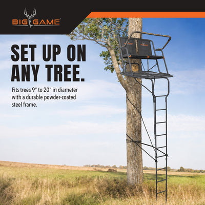 Big Game Spector XT 17 Foot 2 Person Deer Hunting Ladder Climbing Tree Stand - VMInnovations