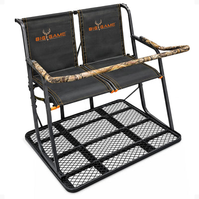 Big Game Spector XT Lightweight Portable 2 Hunter Tree Ladder Stand, 17' (Used)