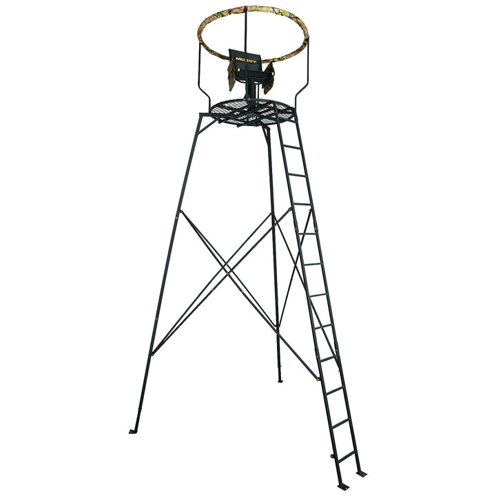 Muddy 16' Liberty Tripod Stand Hunting Gear with Flex Tek Seat Hunting Chair - VMInnovations