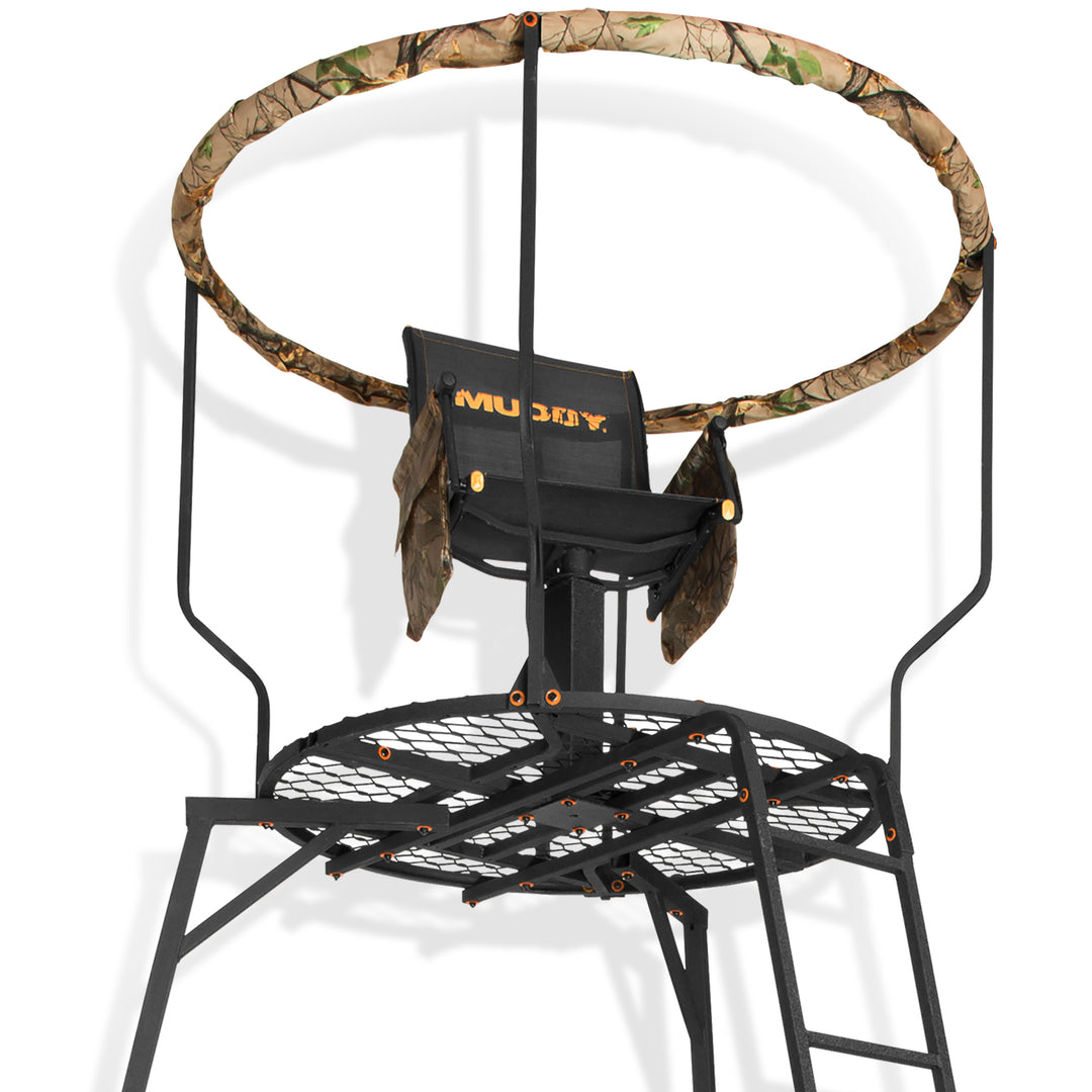Muddy 16' Liberty Tripod Stand Hunting Gear with Flex Tek Seat Hunting Chair