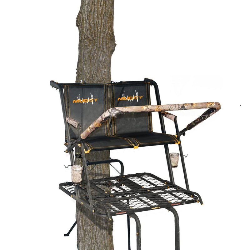 Muddy The Nexus XTL 20 Foot Hunting Ladderstand, 2 Person Climbing Tree Stand