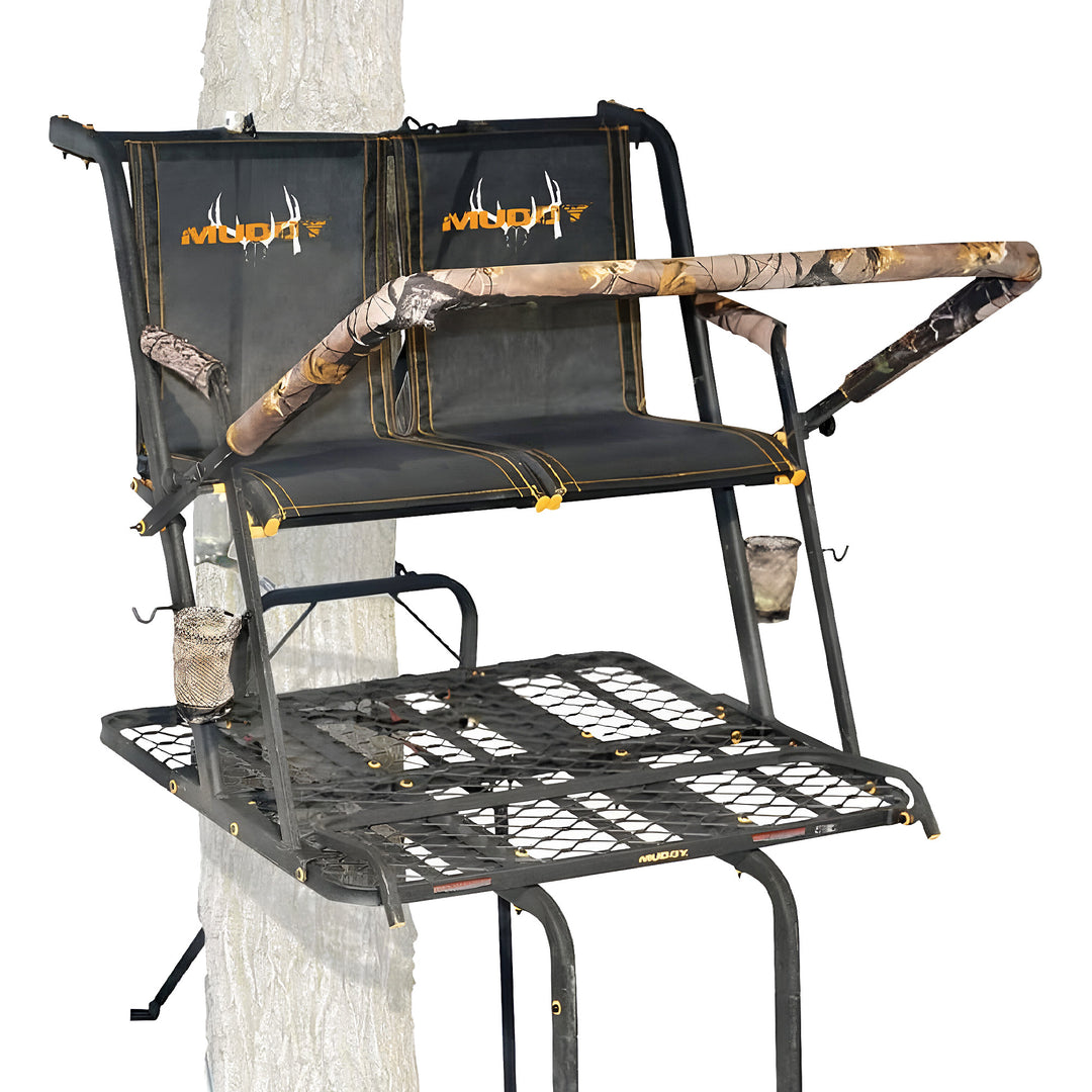 Muddy The Nexus XTL 20 Foot Hunting Ladderstand, 2 Person Climbing Tree Stand