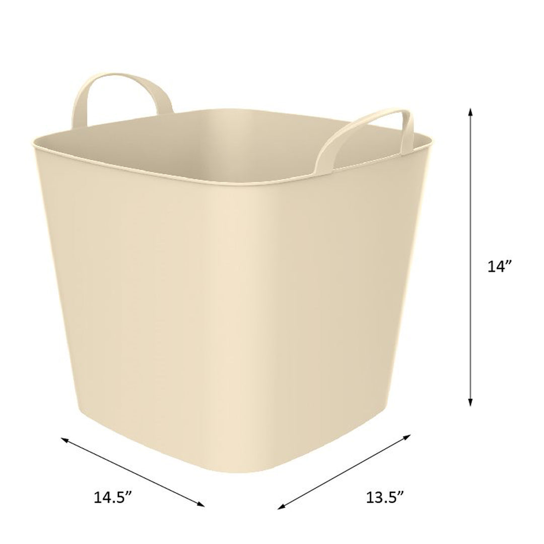 Life Story Tub Basket 6.6 Gal Plastic Storage Tote w/ Carry Handles (18 Pack)