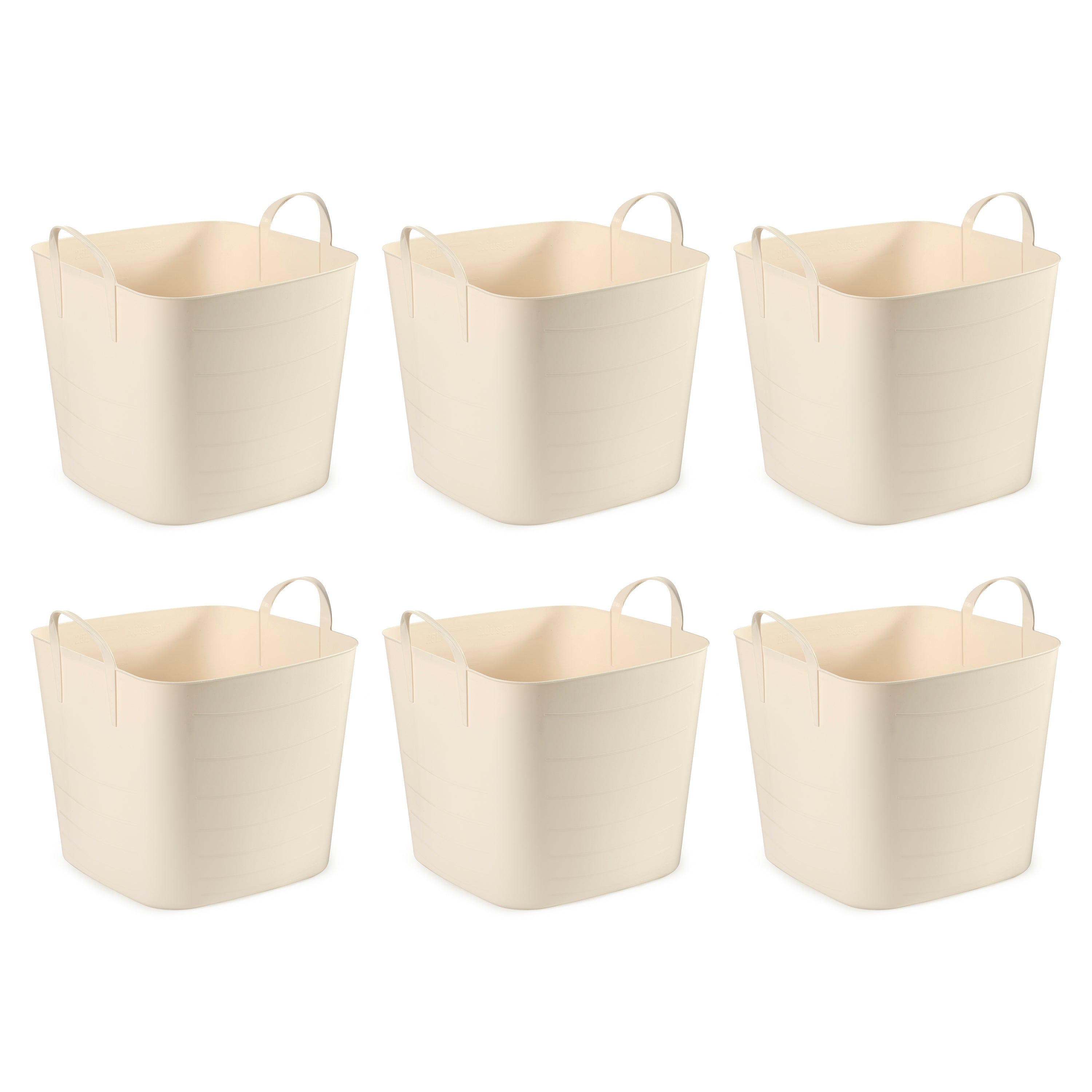 Life Story Tub Basket 6.6 Gal Plastic Storage Tote Bin w/ Carry Handles (6 Pack) - VMInnovations