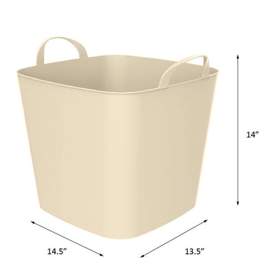 Life Story Tub Basket 6.6 Gal Plastic Storage Tote w/ Carry Handles (12 Pack)
