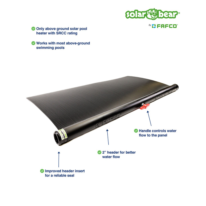 FAFCO Solar Bear Friendly Above Ground Pool Solar Heating System (Open Box) - VMInnovations