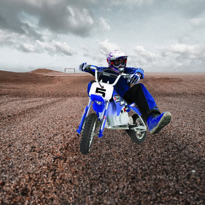 Razor MX350 Rocket 24V Electric Motocross Motorcycle Dirt Bike, Blue (2 Pack)