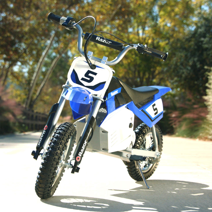 Razor MX350 Dirt Rocket 24V Electric Toy Motocross Motorcycle Dirt Bike, Blue