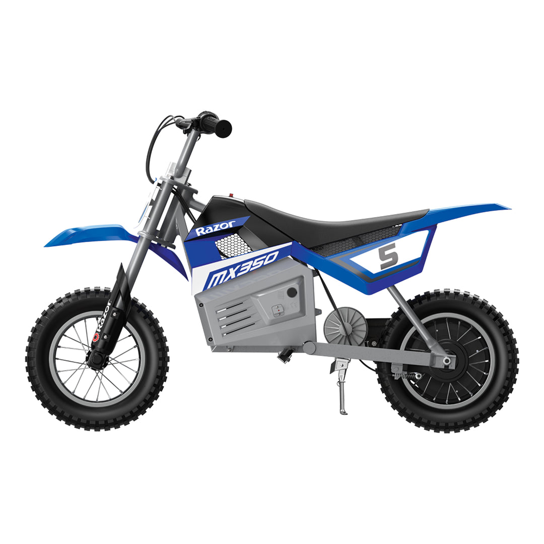 Razor MX350 Dirt Rocket 24V Electric Toy Motocross Motorcycle Dirt Bike, Blue